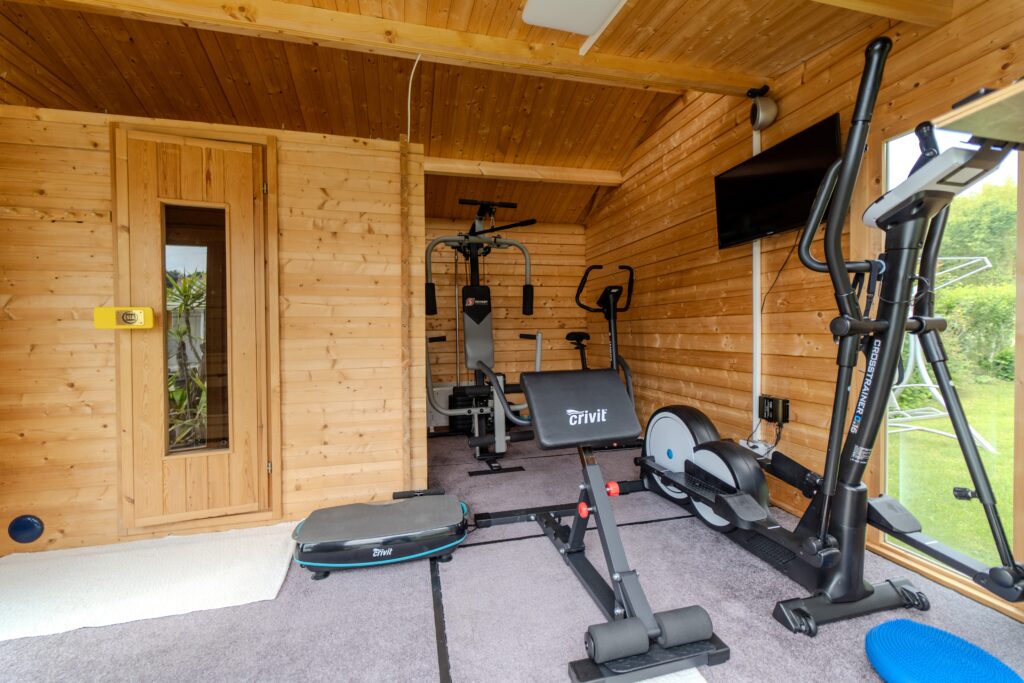 Fitnessraum im Ferienhaus Casa Ananda